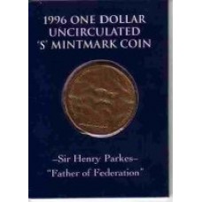 1996 $1 Parkes S Mint Mark