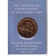 1997 $1 Kingsford Smith A Mint Mark