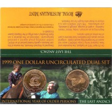1999 $1 Older Persons & ANZAC Twin Pack