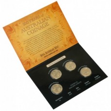 2010 $1 100 years of Australian Currency 4 coin Pack (C, S, B, M)