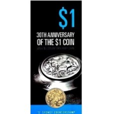 2014 $1 30th Anniversary of the $1 Coin S Counter Stamp
