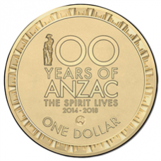 2015 $1 100 Years of ANZAC 'Australia' Counter Stamp