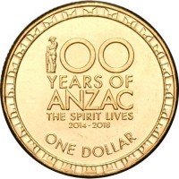 2015 $1 100 Years of ANZAC