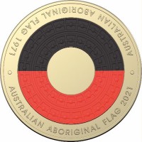 2021 $2 Aboriginal Flag Unc