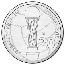 2015 20c Netball World Cup S Counterstamp