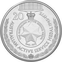 2017 20c Legends of ANZAC - Australian Active Serice Medal