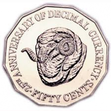 1991 50c 25th Anniversary of Decimal Currency