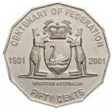 2001 50c Western Australia