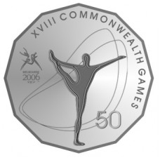 2006 50c Commonwealth Games - Gymnastics Unc
