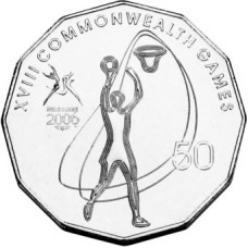 2006 50c Commonwealth Games - Netball Unc