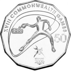 2006 50c Commonwealth Games - Table Tennis Unc