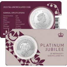 2022 50c Platinum Jubilee Unc