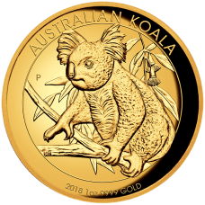 2018 $100 Koala Gold High Relief Proof