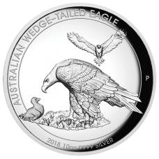 2018 $10 Wedgetailed Eagle High Relief Silver Proof