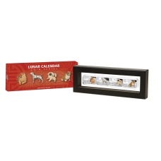 2018 $1 Dog Rectangle 4 coin set