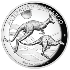2018 $1 Kangaroo High Relief Silver Proof