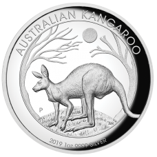 2019 $1 Kangaroo High Relief Silver Proof