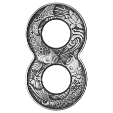 2019 $2 Figure Eight Koi Fish Silver Coin