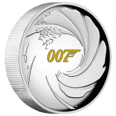 2020 $1 James Bond High Relief Silver Proof