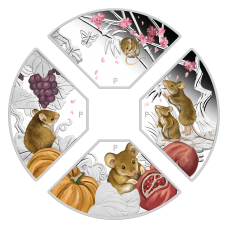 2020 $1 Mouse Quadrant Silver 4 coin Set