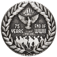 2020 $2 75th Anniversary of the End of WWII Antique Silver Coin