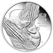 2020 50c Year of the Mouse Silver Proof