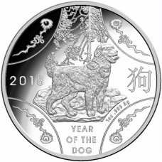 2018 $1 Lunar Dog 1oz Silver Proof
