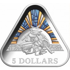 2018 $5 Land, Air, Sea Triangle Silver Proof