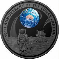 2019 $5 Moon Landing Domed Silver Proof