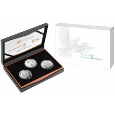 2020 75th Anniversary of the End of WWII 3 coin silver set