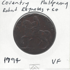 Great Britain 1794 Coventry Halfpenny VF