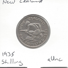 New Zealand 1935 Shilling aUnc